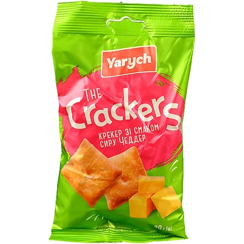 Крекер Yarych зі смаком сиру Чеддер, 80 г