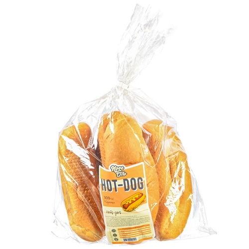 Булка [Нове ділоk Бутербродна для хот-дога, 4 штуки, 300 г