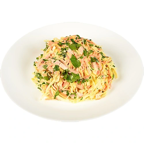 Салат з шинкою та корейською морквою