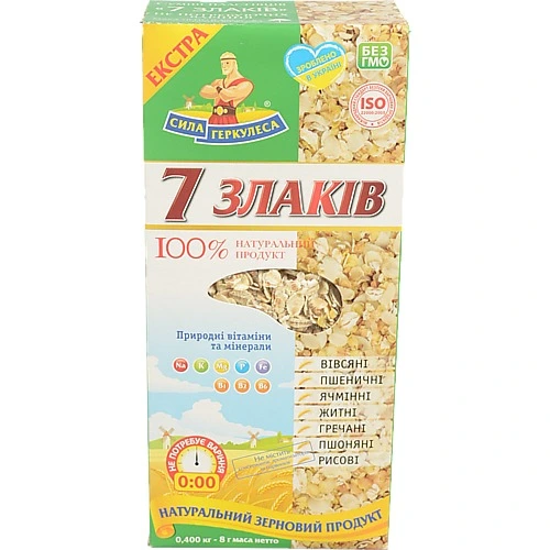 Суміш Сила Геркулеса 400г 7 злакiв картон