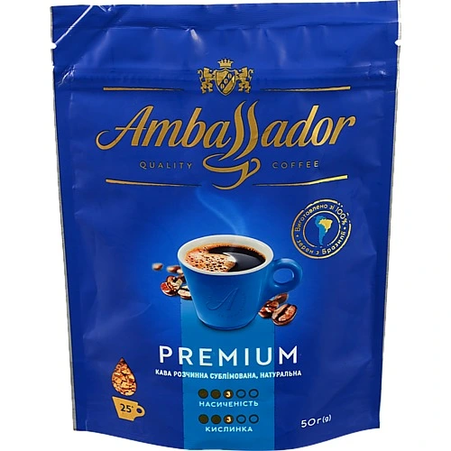 Кава Ambassador Premium розчинна 50г