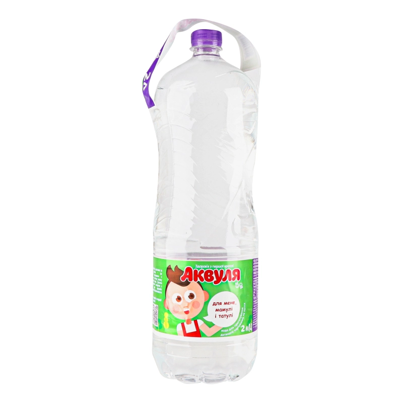 Вода для приготування дитячого харчування та пиття негазована з перших днів життя Аквуля п/пл 2л