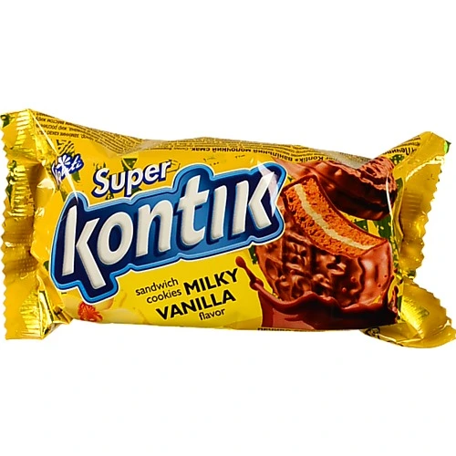 Печиво сендвіч Super Kontik 90г ваніль молочний