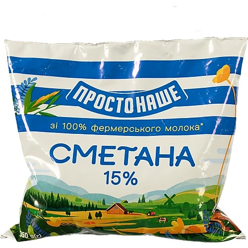 Сметана 15% Простонаше м/у 350г