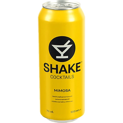 Напій слабоалкогольний Shake Cocktails Mimosa сильногазований 7%, б.м., 0,33 л
