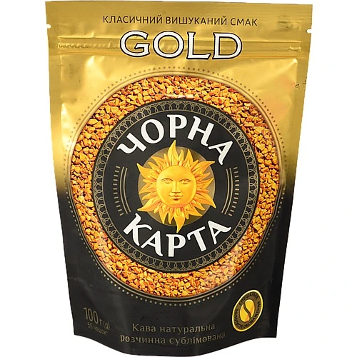Кава розчинна сублімована Gold Чорна Карта м/у 100г