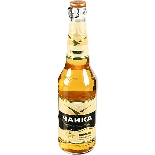 Пиво 450мл 4.1% світле фільтроване пастеризоване М'яке Чорноморська Чайка пл
