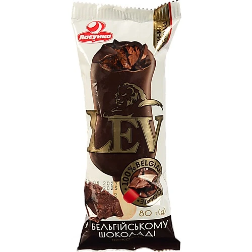 Морозиво Ласунка 80г ескімо LEV шоколад у шоколаді
