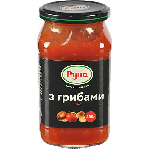 Соус стерилізований З грибами Руна с/б 485г