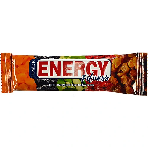 Батончик-мюслі з сухофруктами Power Energy Fitness, 30 г