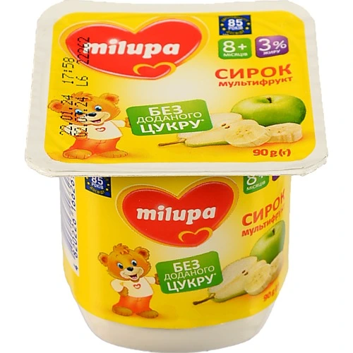 Сирок 3% для дітей від 8міс Мультифрукт Milupa ст 90г