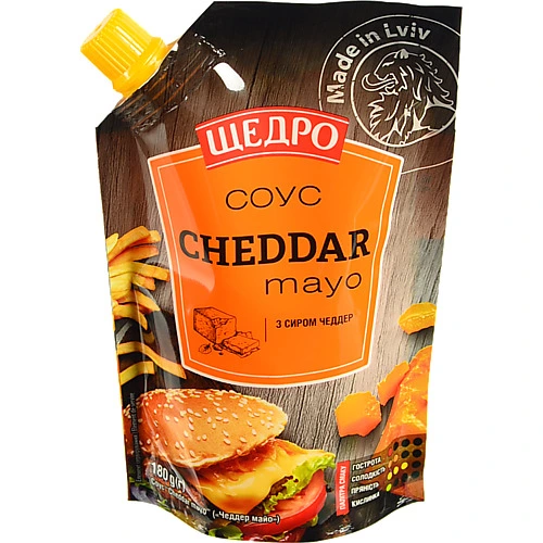Соус Щедро 180г cheddar mayo д.п