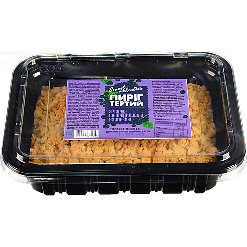 Пиріг Sweet melodies тертий з чорносмородиновою начинкою, 300 г