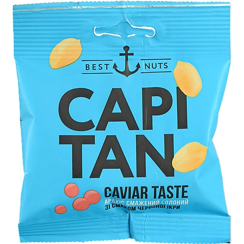 Арахіс Capitan смажений солоний зі смаком червоної ікри, 30 г