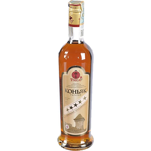 Коньяк Тиса 5 зірок ординарний 42% 0.5л