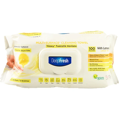 Серветки д.очищення Deep Fresh 100шт. lemon вологі