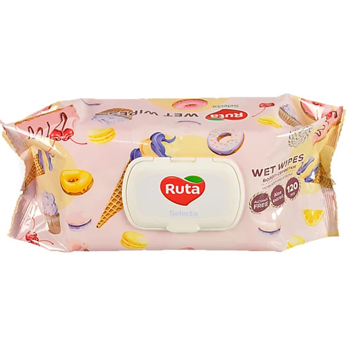 Серветки вологі Selecta Ruta 120шт