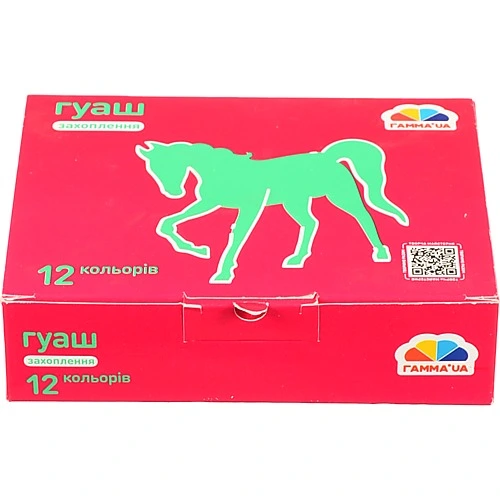 Фарби гуашеві для дітей від 3років 12 кольорів 200204 Захоплення ГаммаUA 12х20мл