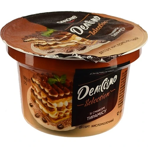 Десерт 5% кисломолочний зі смаком тирамісу Деліссімо ст 180г
