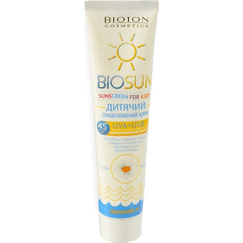 Крем для дітей від 3років сонцезахисний SPF45 Biosun 120мл