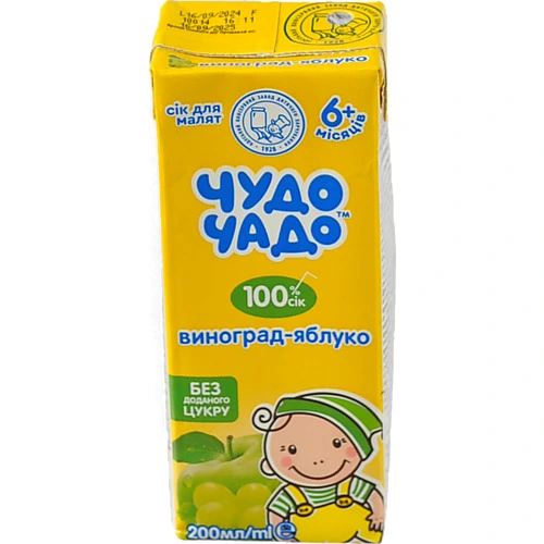 Сік Чудо-Чадо Виноград-Яблуко 200мл