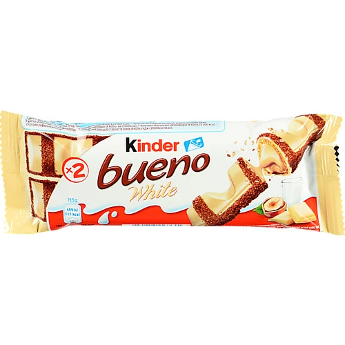 Шоколадний батончик Kinder Bueno White (дві порції), 39 г