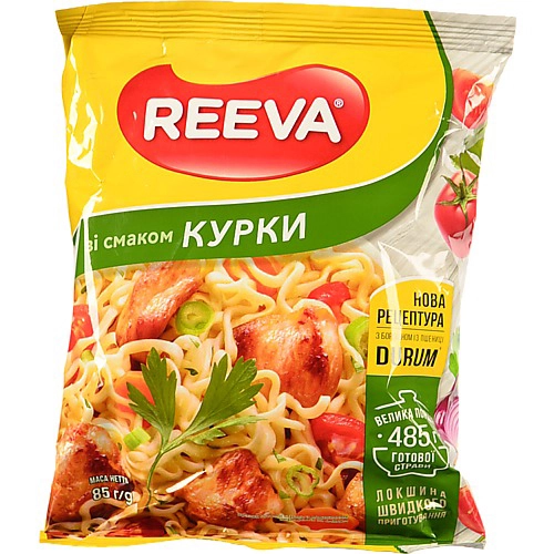 Локшина швидкого приготування зі смаком курки Reeva 85г