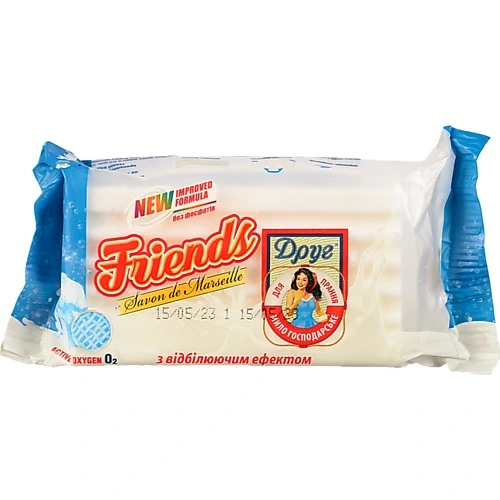 Мило господарське для прання з відбілюючим ефектом Друг 125г