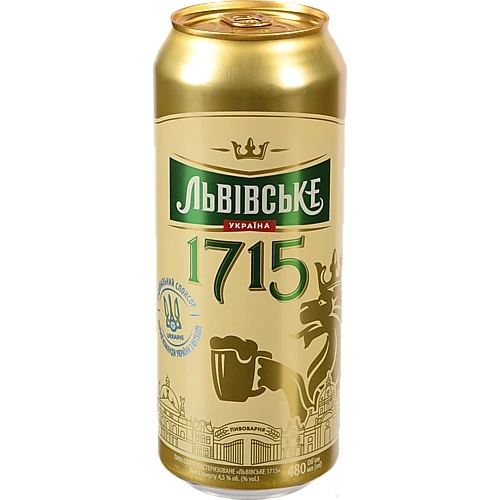 Пиво Львівське 1715 0.48л з/б