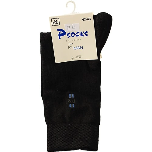 Шкарпетки чол. Psocks лого PS смужка чорні  42-43