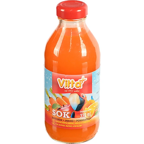 Сік VITTA+ 0.33л морквяно-яблучно-апельсиновий