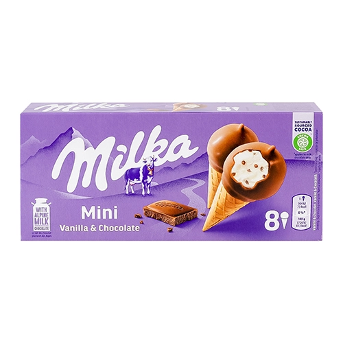 Морозиво Milka 140г ріжок міні набір 8шт