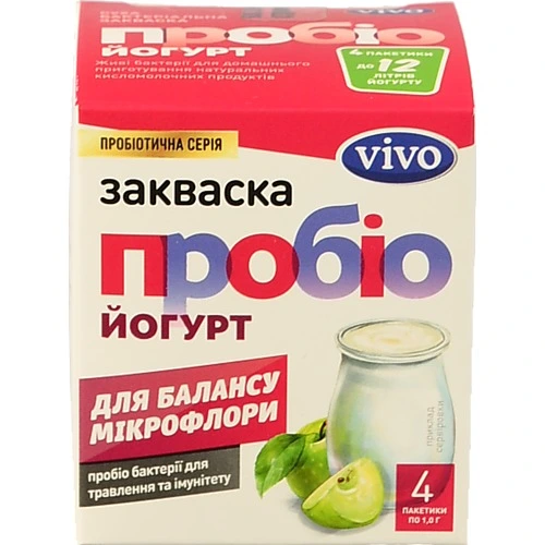 Закваска бактеріальна суха Пробіо Йогурт Vivo к/у 4х0.5г