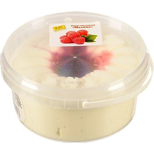 Крем сметанний з малиною 450г