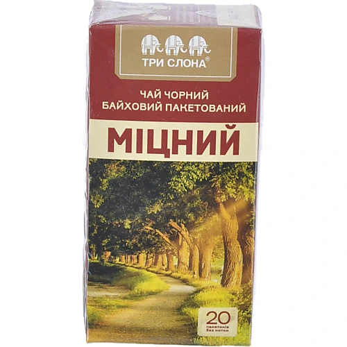 Чай Три Слона Міцний чорний 20шт