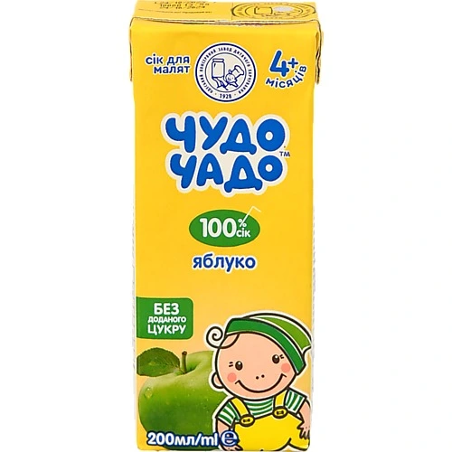 Сік Чудо-чадо Яблучний 200мл slim