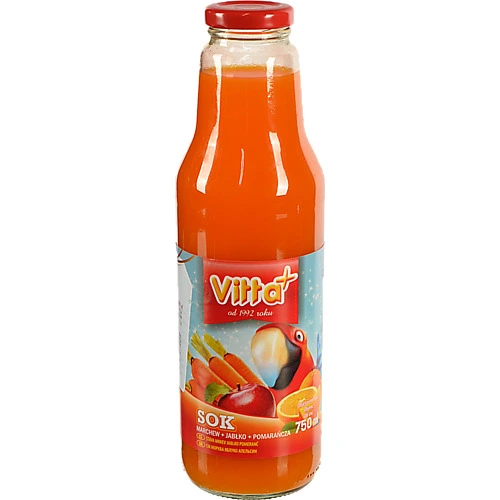 Сік VITTA+ 0.75л моркв`яно-яблучно-апельсиновий