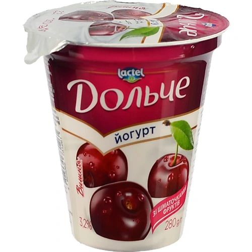 Йогурт Дольче Вишня з наповнювачем 3.2% 280г