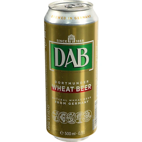 Пиво DAB 0.5л пшеничне з.б