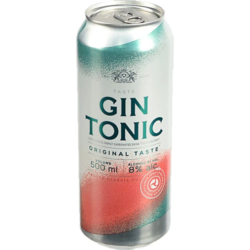 Напій слабоалкогольний Оболонь Джин Тонік сильногазований 8% 0.5л