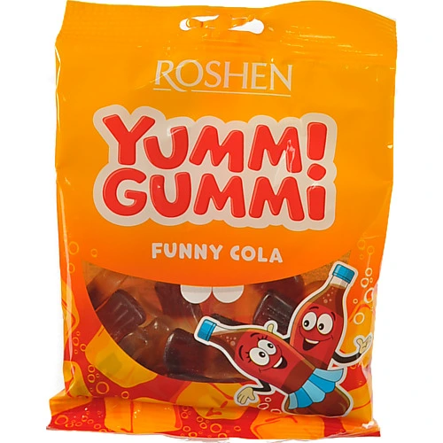Желейні цукерки Funny Cola Yummi Gummi Roshen (70г)