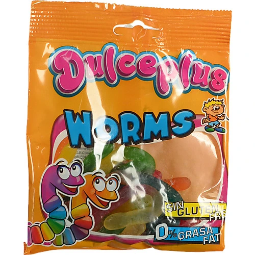 Цукерки Dulceplus 100г черв`ячки