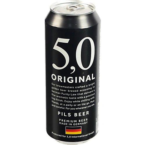 Пиво 5.0 0.5л 5 original pils світле з.б