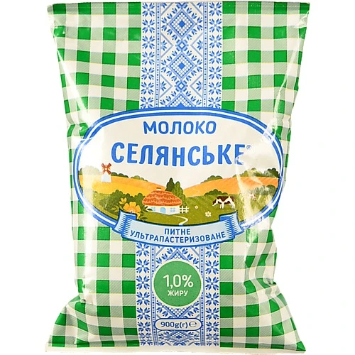 Молоко Селянське 900мл 1% ультрапастеризоване