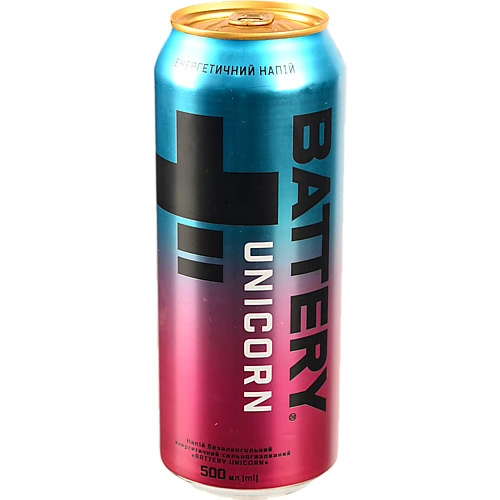 Напій енергетичний безалкогольний сильногазований Unicorn Battery 500мл