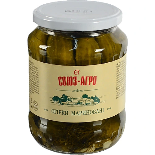 Огiрки Союз Агро 660г маринованi твiст