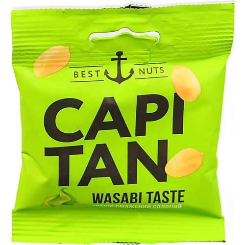 Арахіс Capitan смажений солоний зі смаком васабі, 30 г