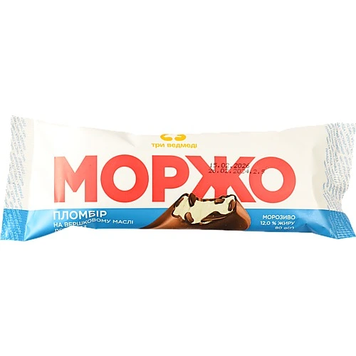Морозиво Три Ведмеді Моржо 80г