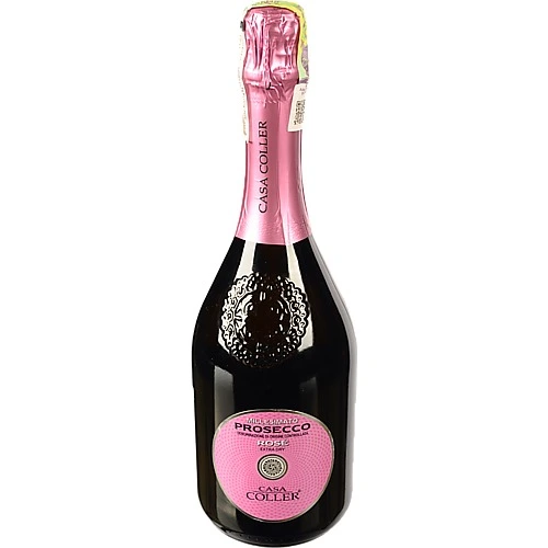 Вино ігристе Casa Coller 0.75л 11% просеко спуманте рожеве екстра сухе DOC