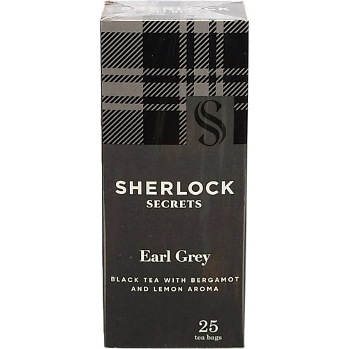Чай чорний байховий Earl Grey Sherlock Secrets к/у 25х2г